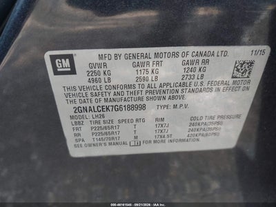 2016 CHEVROLET EQUINOX 9