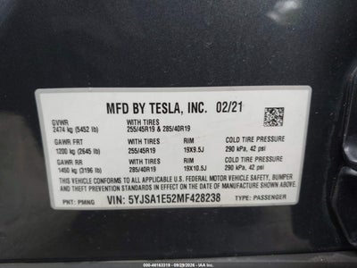 2021 TESLA MODEL S 9