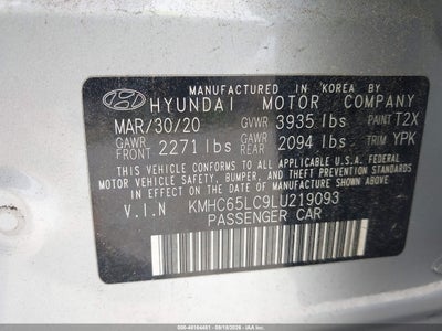 2020 HYUNDAI IONIQ HYBRID 9