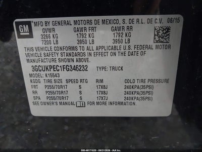 2015 CHEVROLET SILVERADO 1500 9