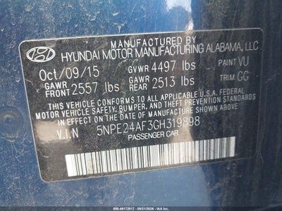 2016 HYUNDAI SONATA 9