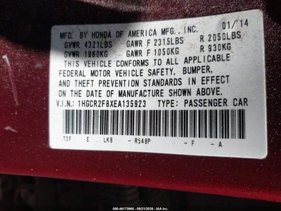 2014 HONDA ACCORD 9