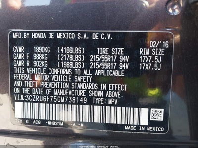 2016 HONDA HR-V 9