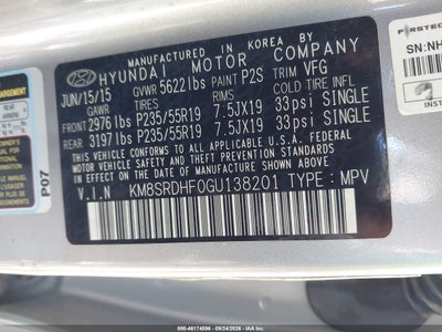 2016 HYUNDAI SANTA FE 9