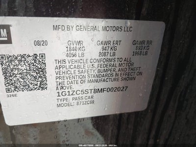 2021 CHEVROLET MALIBU 9