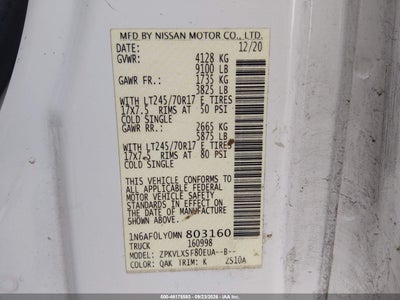2021 NISSAN NV CARGO NV2500 HD 9