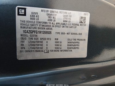 2017 CHEVROLET EXPRESS 3500 9