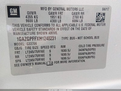 2017 CHEVROLET EXPRESS 3500 9