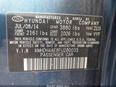 2015 HYUNDAI ELANTRA 9