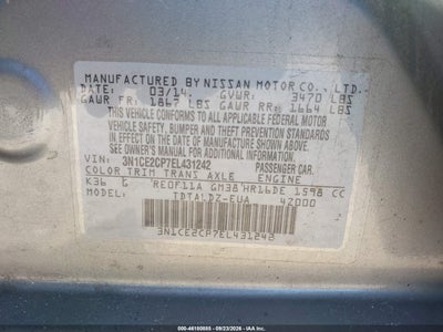 2014 NISSAN VERSA NOTE 9