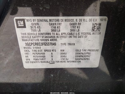 2015 CHEVROLET SILVERADO 1500 9
