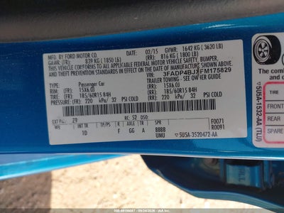 2015 FORD FIESTA 9