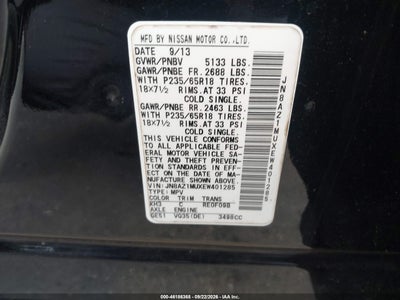 2014 NISSAN MURANO 9