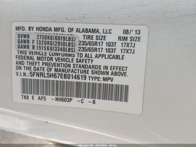2014 HONDA ODYSSEY 9