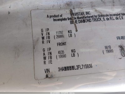 2015 INTERNATIONAL 4000 8