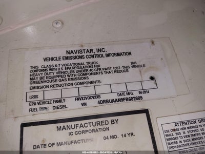 2015 IC CORPORATION 3000 9