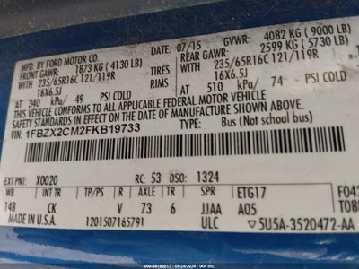 2015 FORD TRANSIT-350 9