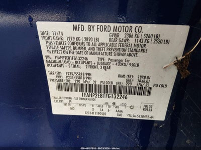 2015 FORD TAURUS 9