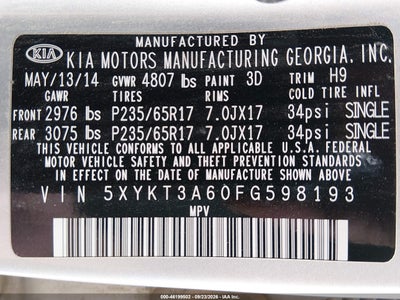 2015 KIA SORENTO 9