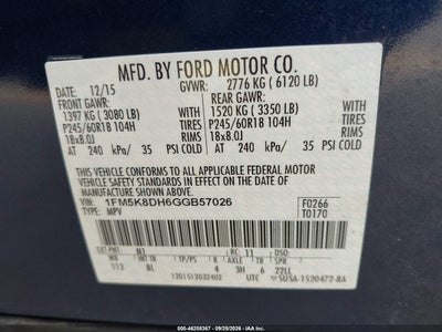 2016 FORD EXPLORER 9