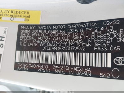 2022 TOYOTA COROLLA 9