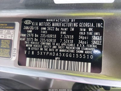 2016 KIA SORENTO 9