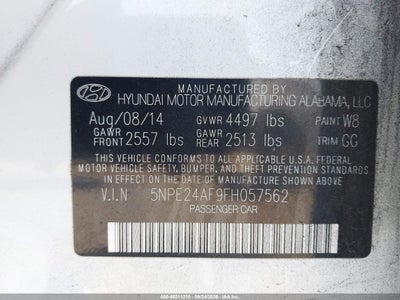 2015 HYUNDAI SONATA 9