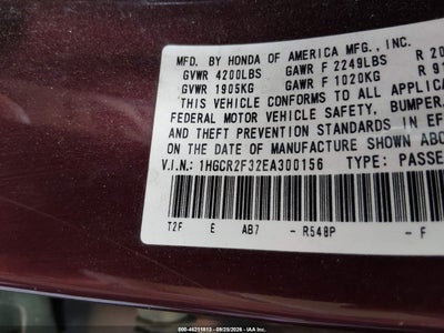 2014 HONDA ACCORD 9
