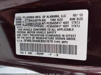 2014 HONDA ODYSSEY 9