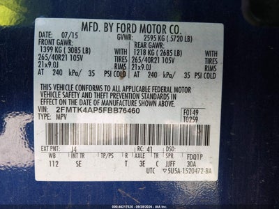 2015 FORD EDGE 9
