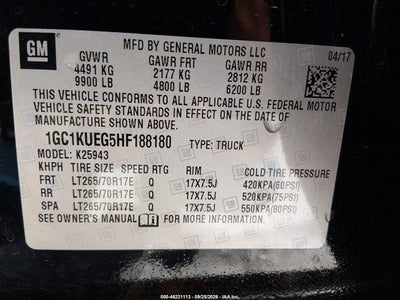 2017 CHEVROLET SILVERADO 2500HD 9