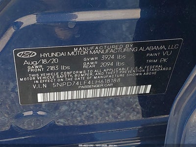 2020 HYUNDAI ELANTRA 9