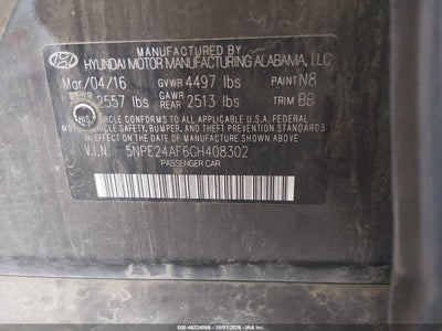 2016 HYUNDAI SONATA 9