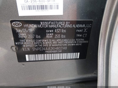 2019 HYUNDAI SONATA 9