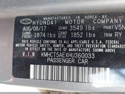 2017 HYUNDAI ACCENT 9