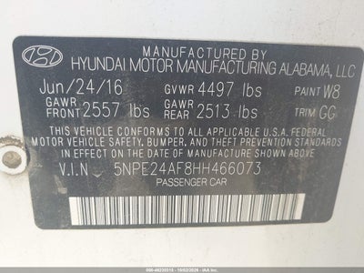 2017 HYUNDAI SONATA 9