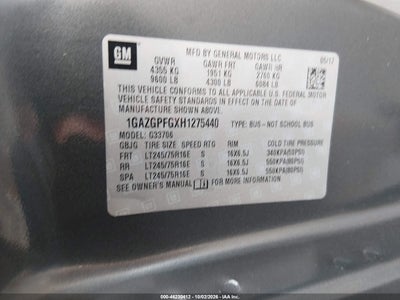 2017 CHEVROLET EXPRESS 3500 9