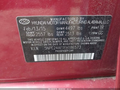 2015 HYUNDAI SONATA 9