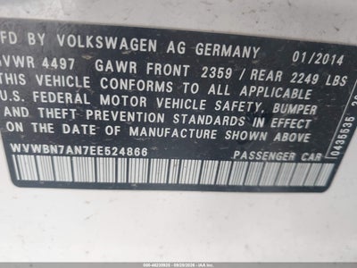 2014 VOLKSWAGEN CC 9