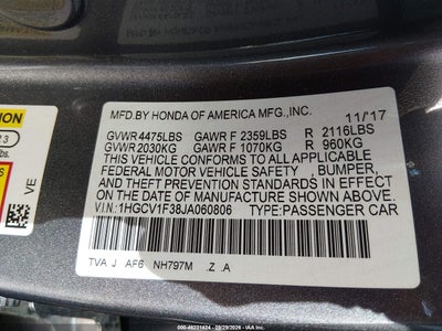 2018 HONDA ACCORD 9