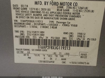 2018 FORD TAURUS 9