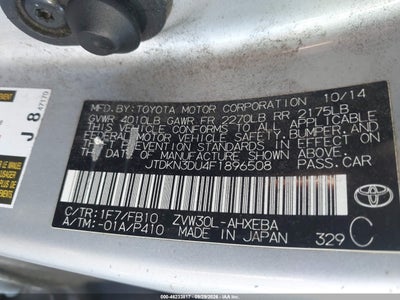2015 TOYOTA PRIUS 9