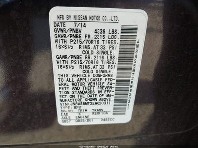 2014 NISSAN ROGUE SELECT 9