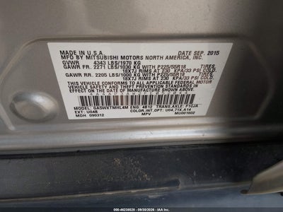 2015 MITSUBISHI OUTLANDER SPORT 9