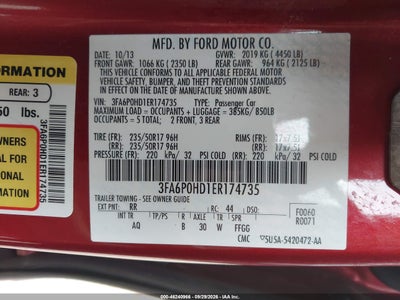 2014 FORD FUSION 9