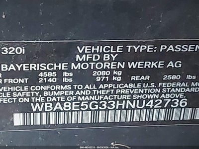2017 BMW 320I 9