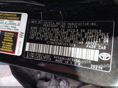 2015 TOYOTA AVALON HYBRID 9