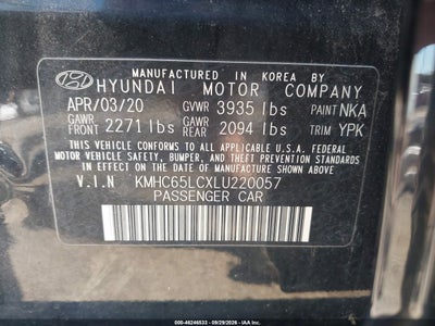2020 HYUNDAI IONIQ HYBRID 9