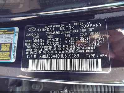 2017 HYUNDAI TUCSON 9