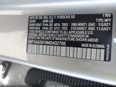2021 PORSCHE CAYENNE 9